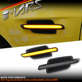 Smoked Side 3D Stripe LED Sequential Turn Signal Indicator lights Marker for Holden Commodore VE